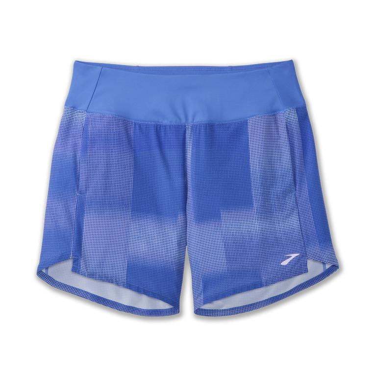 Brooks Chaser 7" Womens Running Shorts - Bluetiful Altitude Print - Indonesia (ONSD-18275)